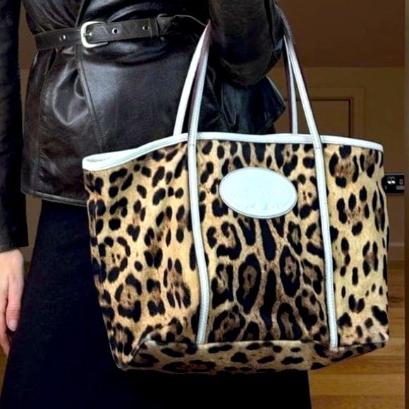 Dolce & Gabbana Handbags - Dolce & Gabbana Leopard & Leather Tote
